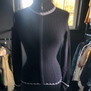 Black Guess Sweater with Zipper